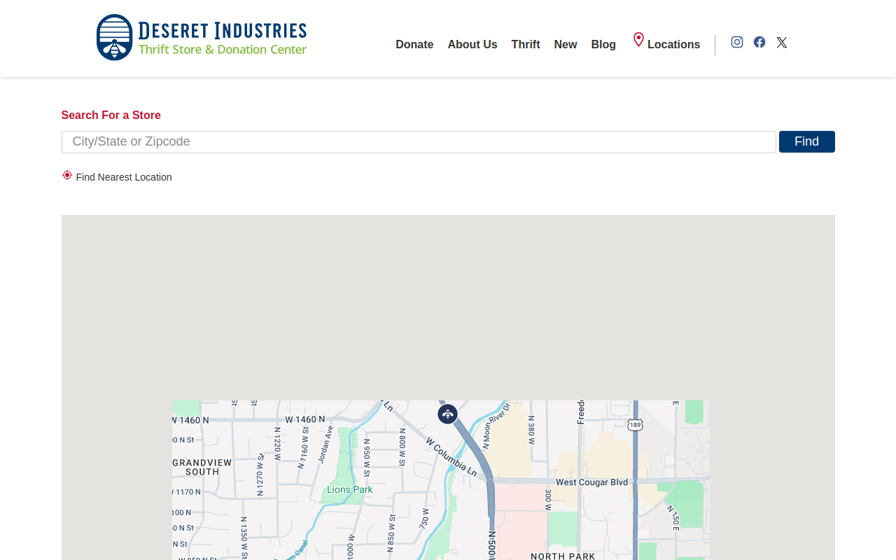 Deseret Industries website preview