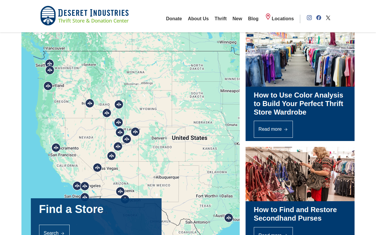 Deseret Industries Thrift Store website preview