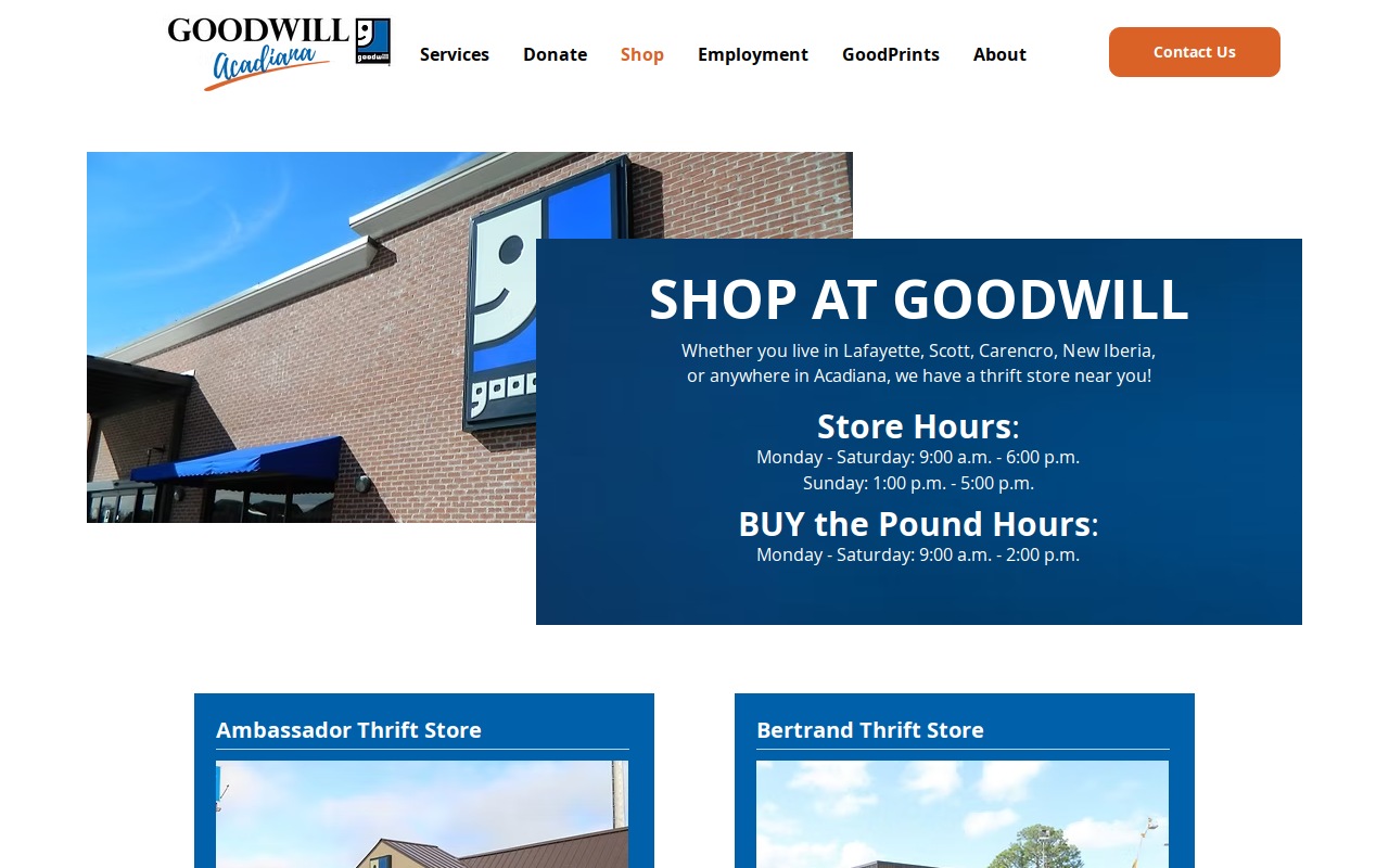 Goodwill website preview
