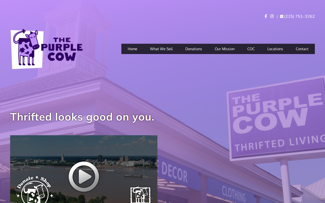 Purple Cow website preview