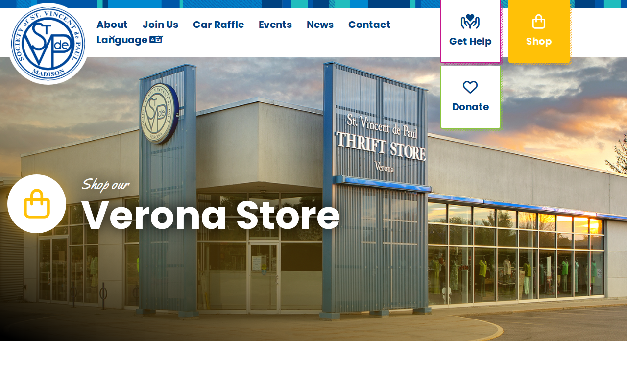 Saint Vincent de Paul Thrift Store website preview