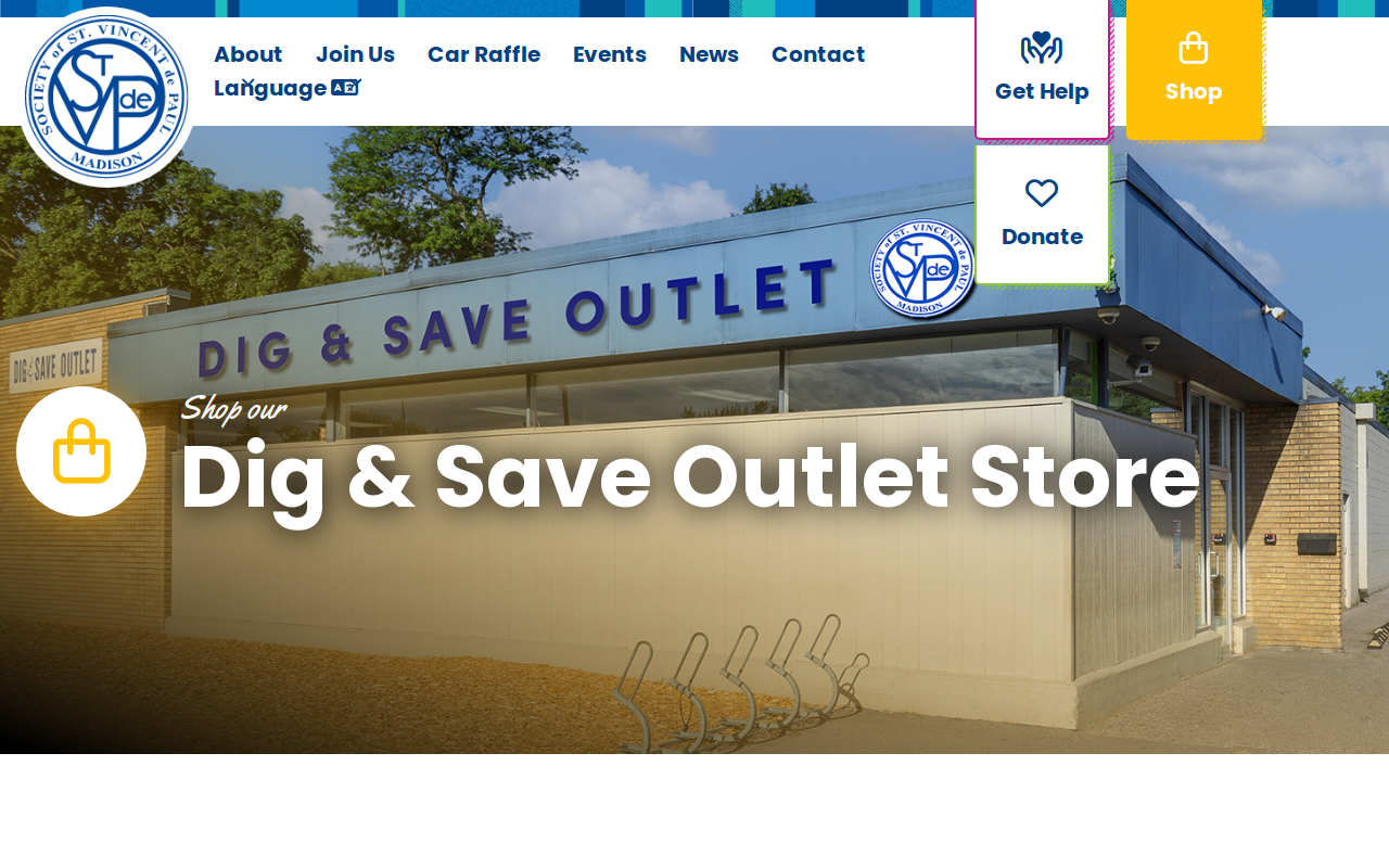 Saint Vincent de Paul Thrift Store website preview