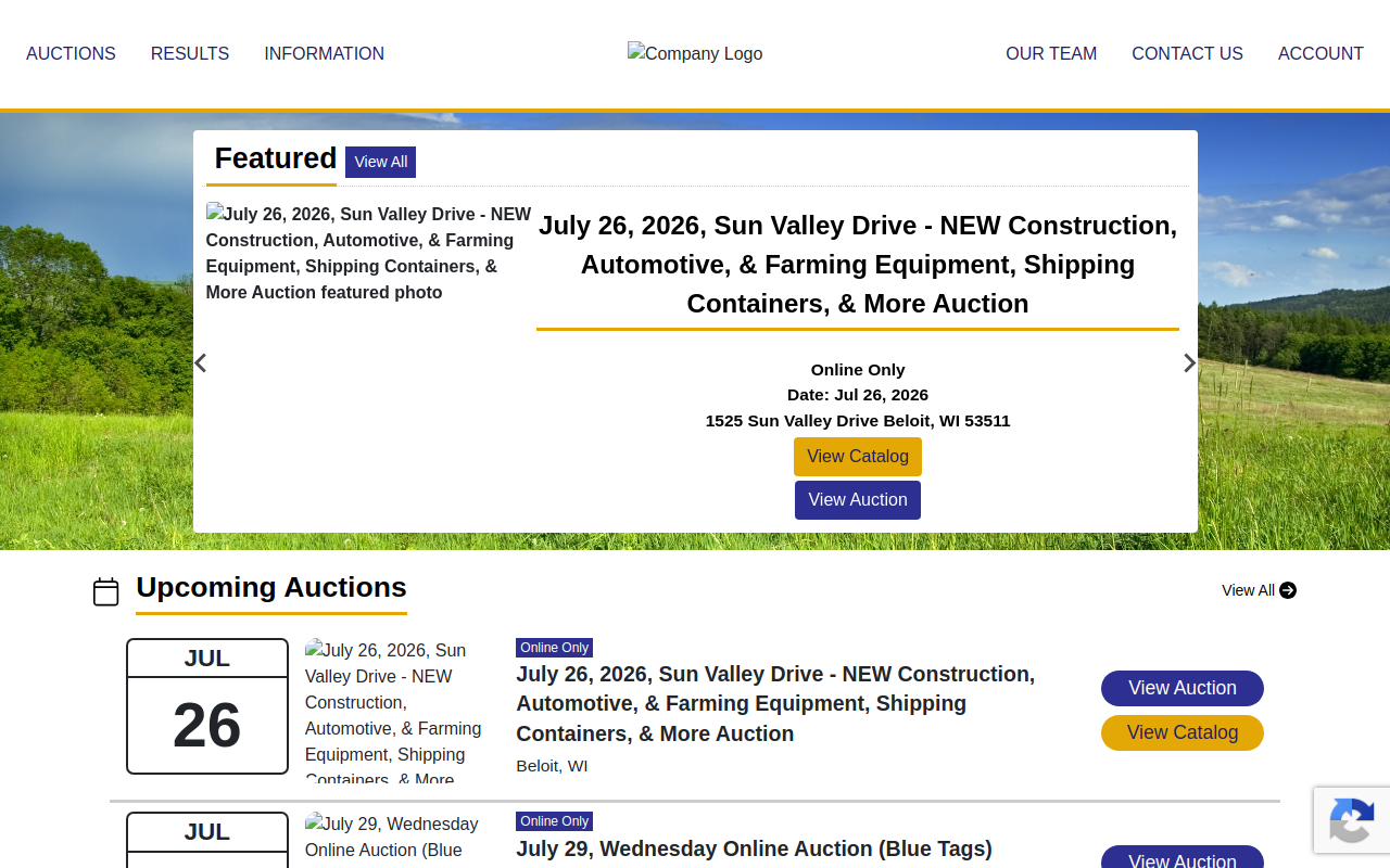 Beloit Auction Service website preview