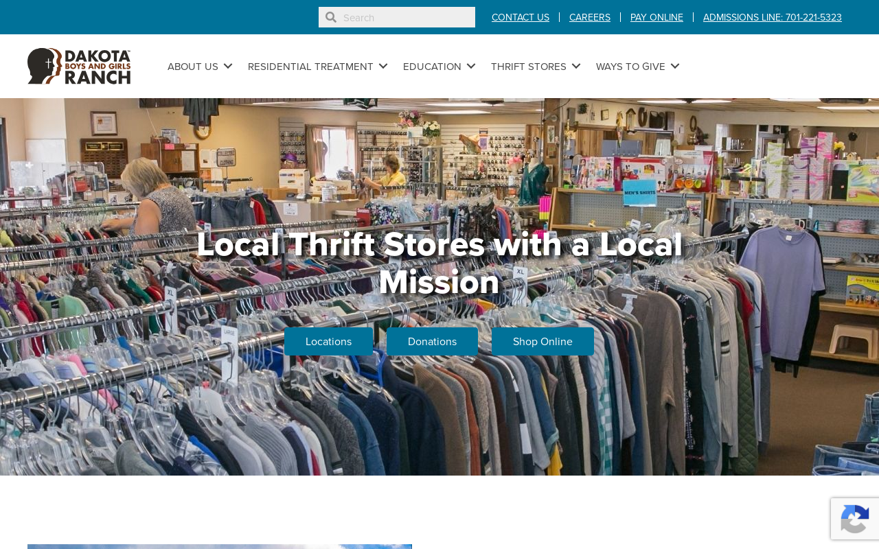 Dakota Boys and Girls Ranch Thrift Store website preview