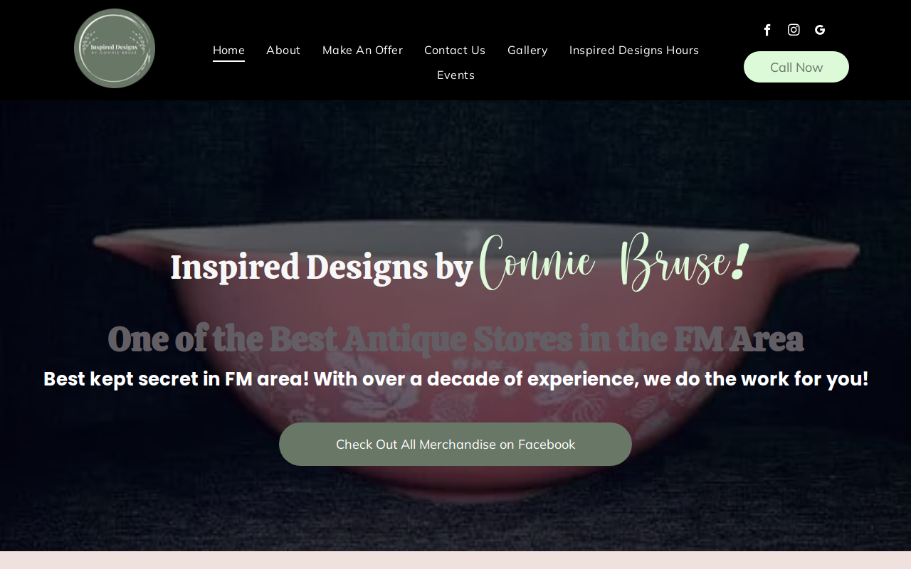 Inspired Designs website preview