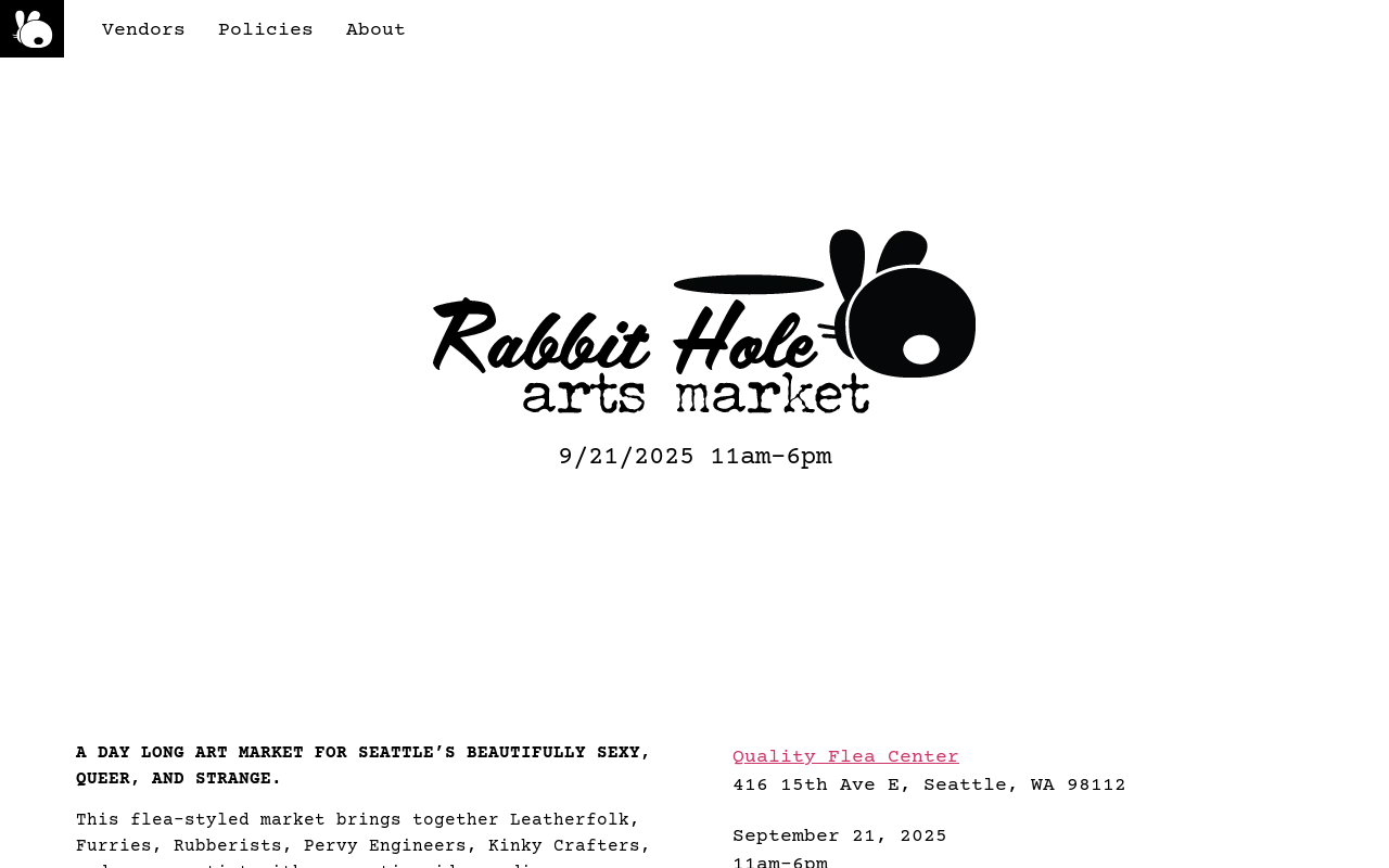 The Rabbit Hole Marketplace website preview
