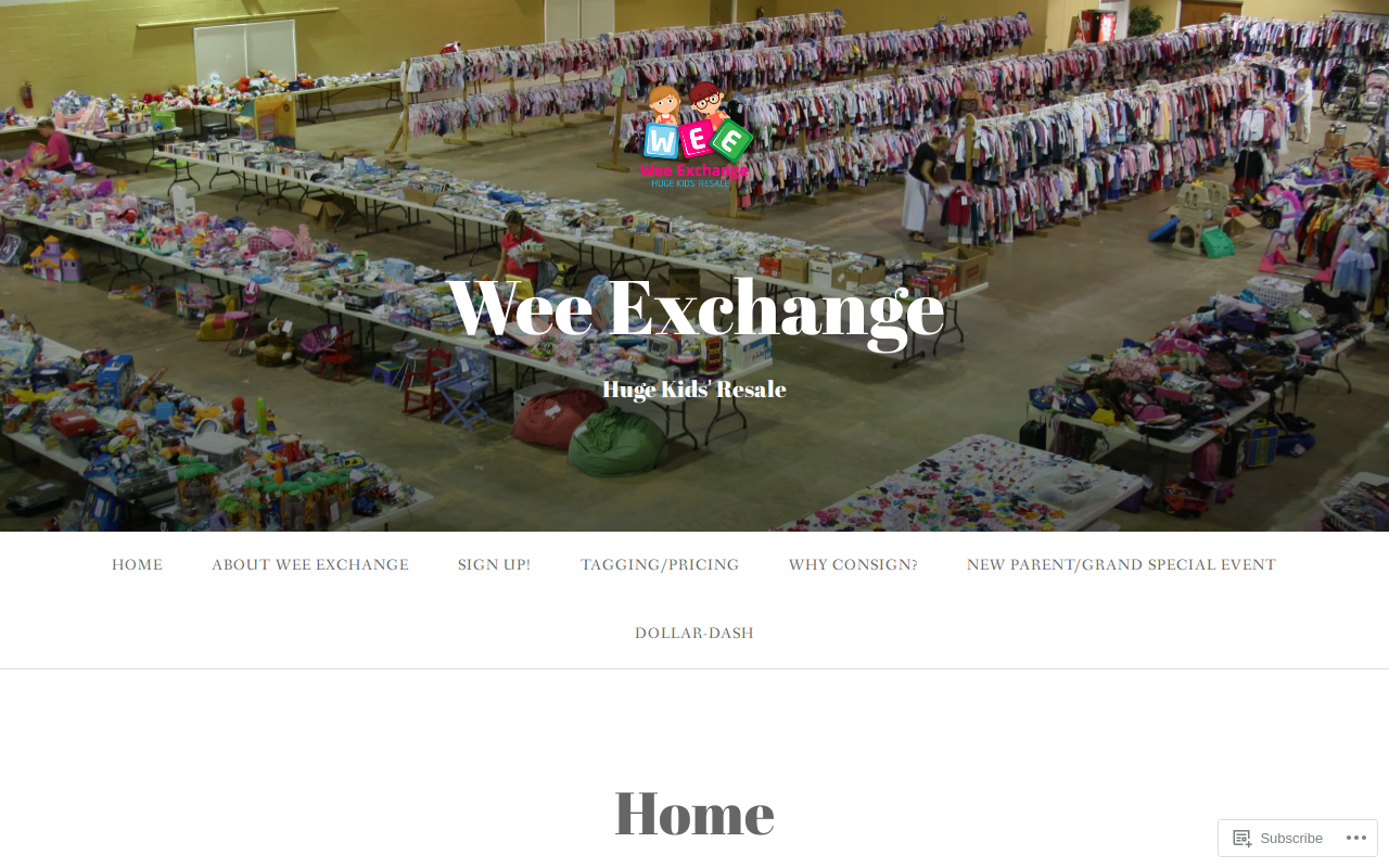 Wee Exchange website preview