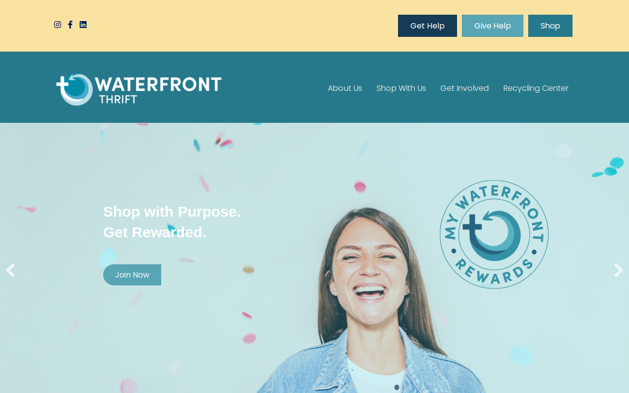 Waterfront Rescue Mission Thrift Store website preview