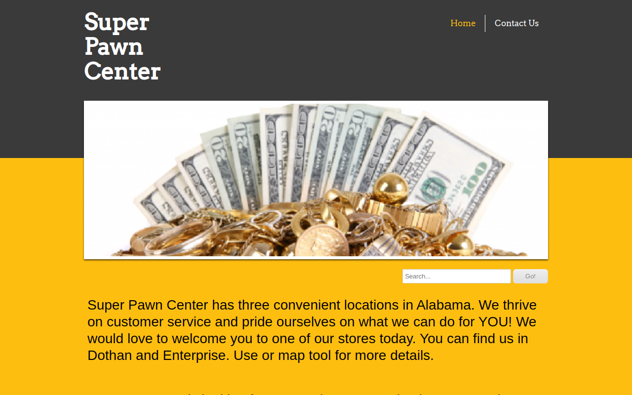 Super Pawn Center-Enterprise website preview