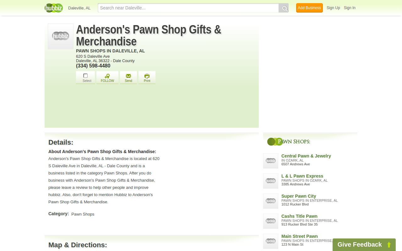Golden Eagle Pawn Shop website preview