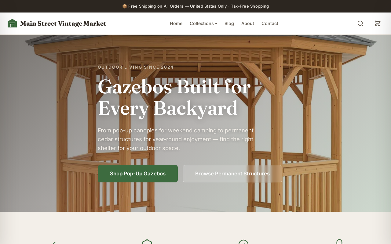 Main Street Vintage Market website preview