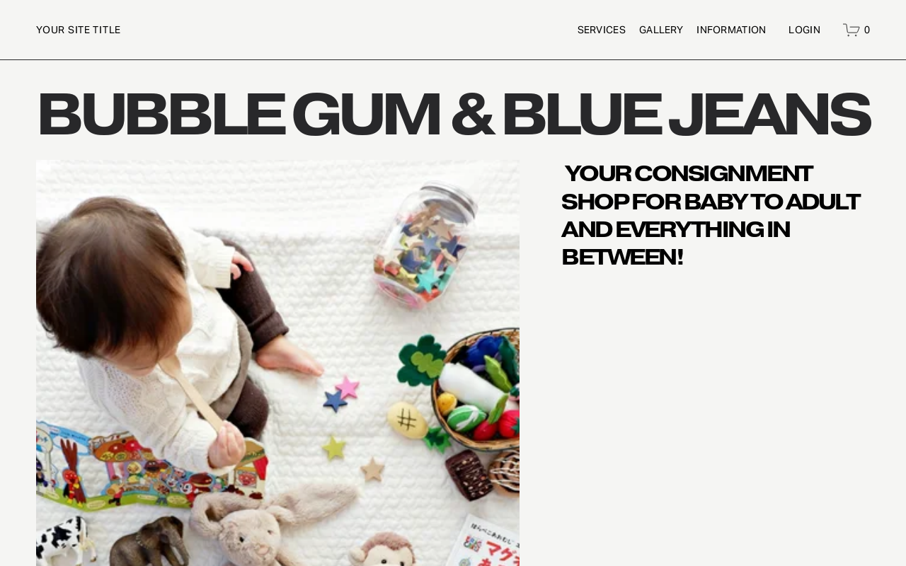 Bubble Gum and Blue Jeans website preview