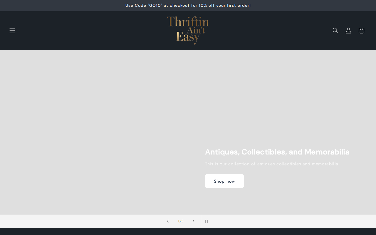 Thriftin Ain't Easy LP website preview