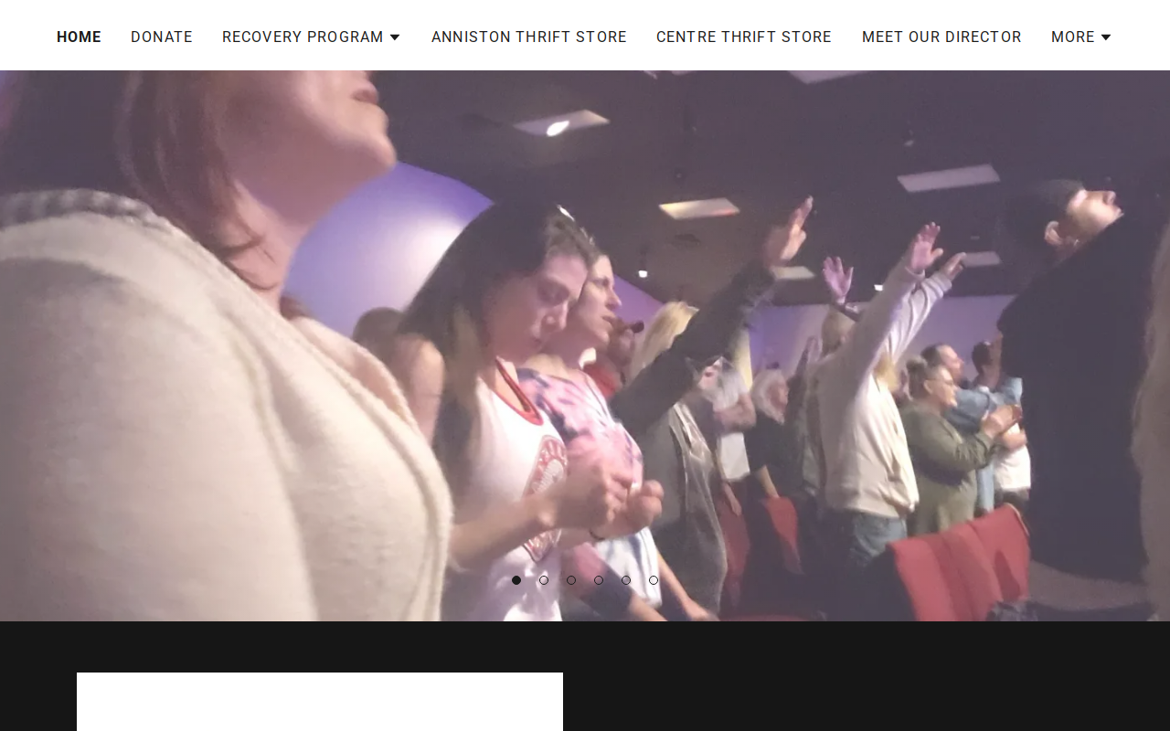 Beauty for Ashes Recovery Thrift Store website preview