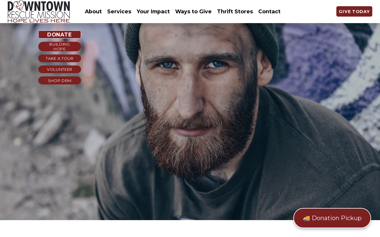 Downtown Rescue Mission Thrift Store website preview
