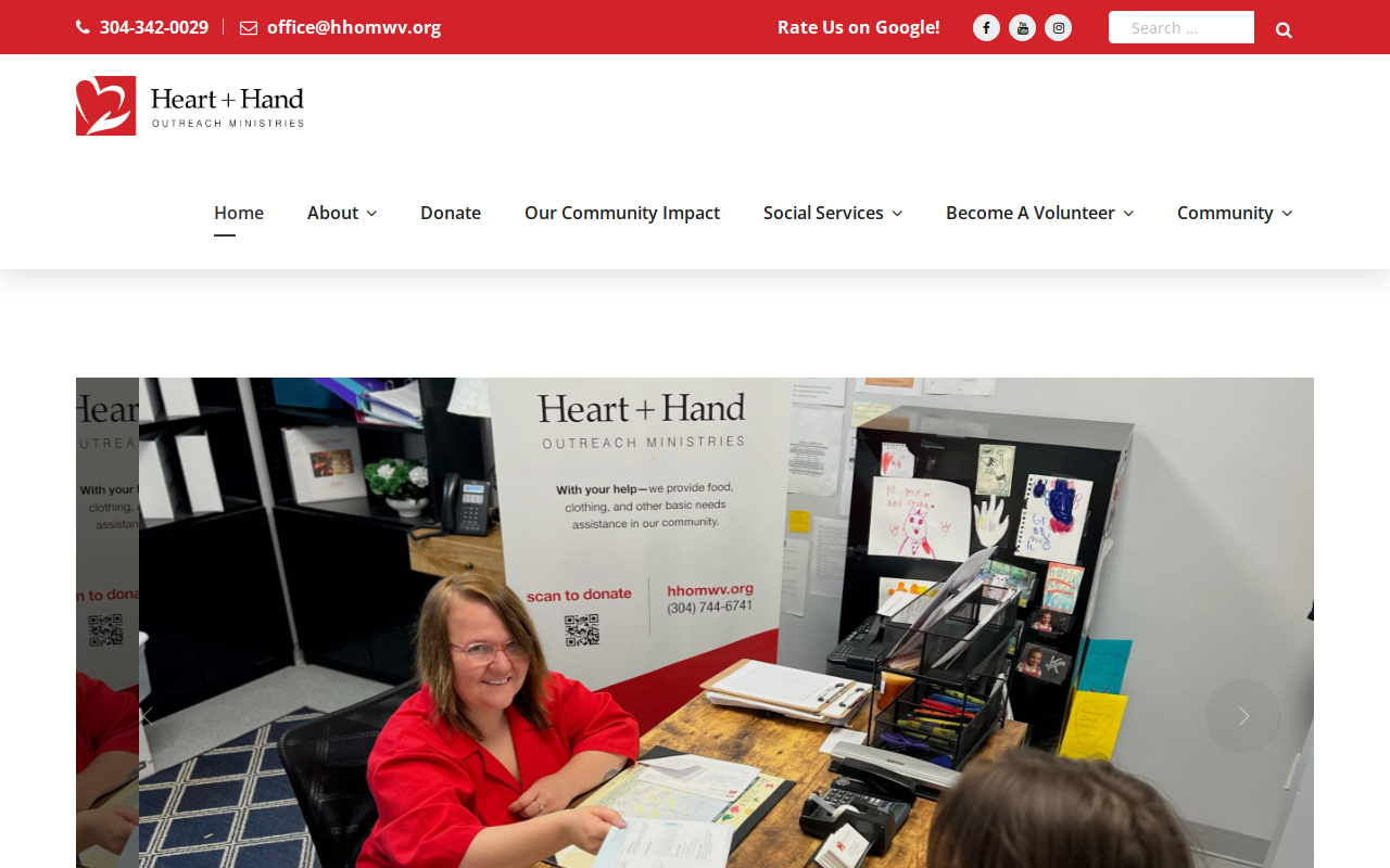 Heart and Hand Thrift Store website preview
