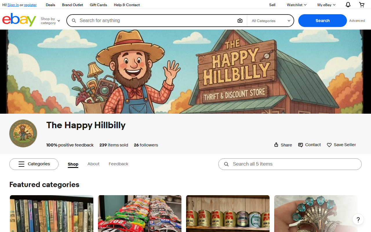The Happy Hillbilly website preview