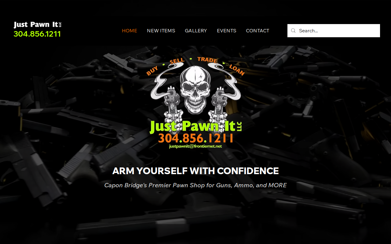 Just Pawn It llc in Capon Bridge Wv website preview