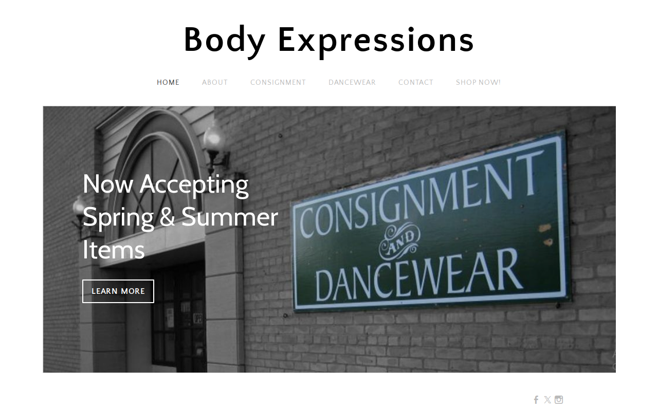 Body Expressions Consignment website preview