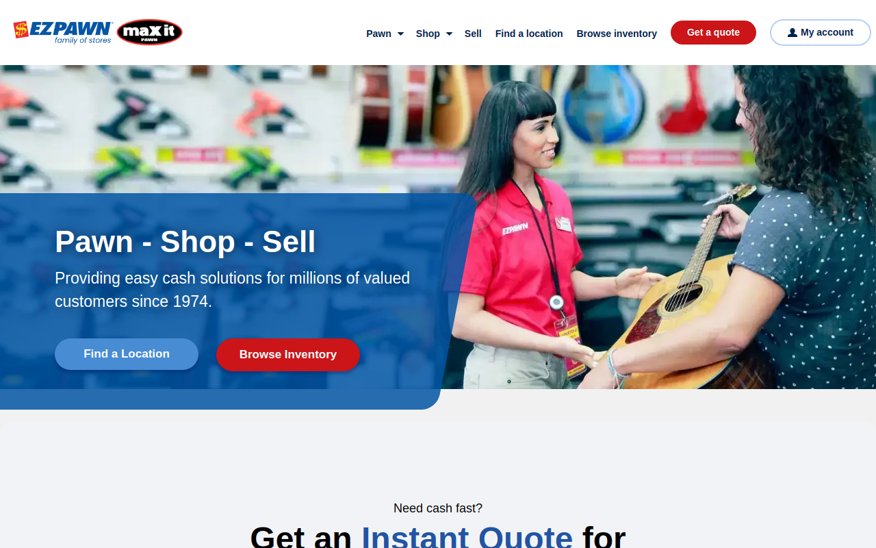 maX it PAWN website preview