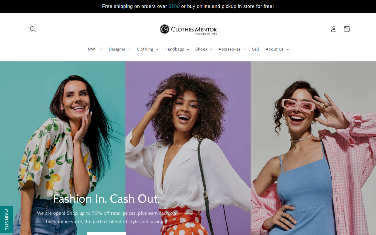 Clothes Mentor Minnetonka, MN website preview