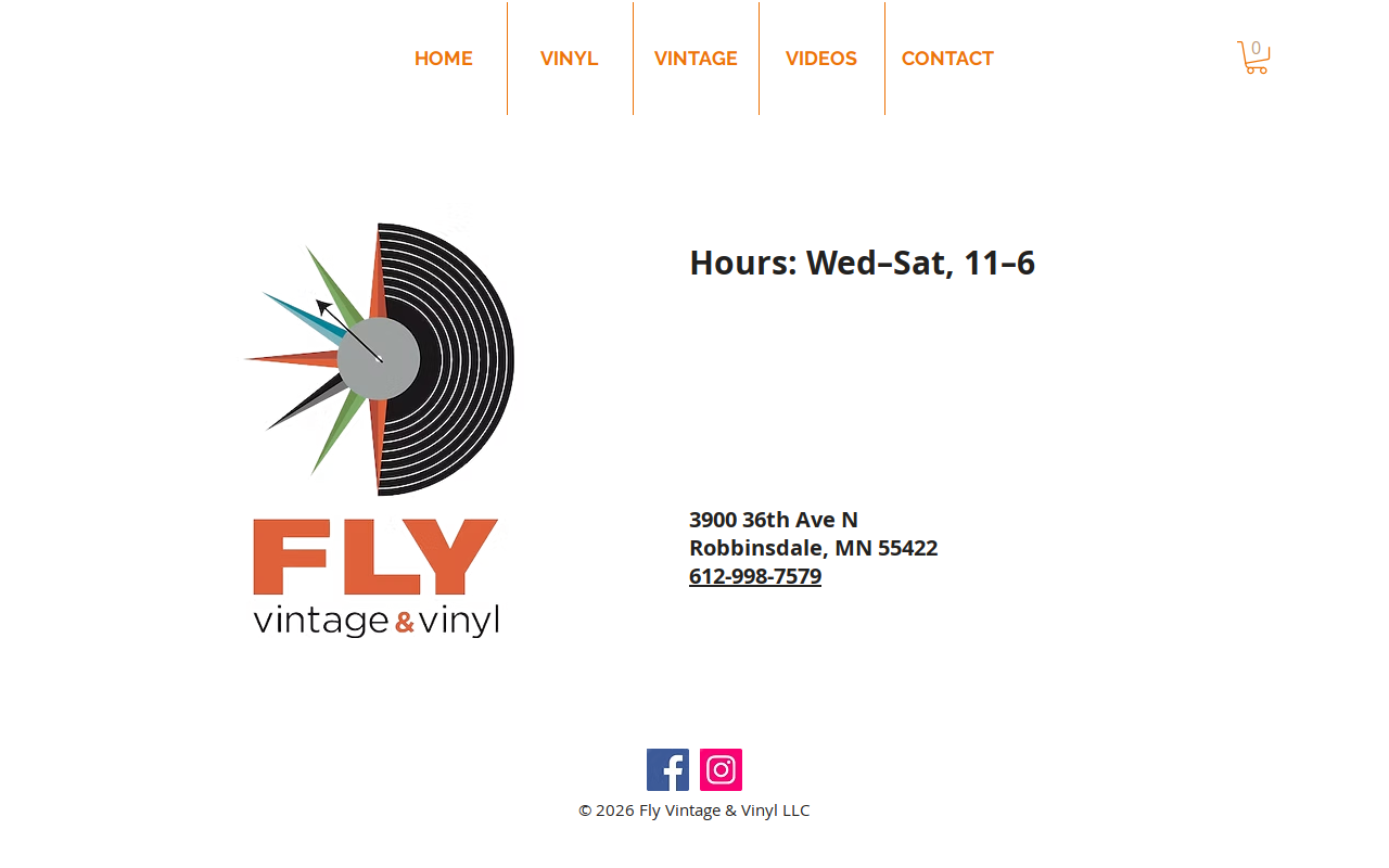 Fly Vintage & Vinyl website preview