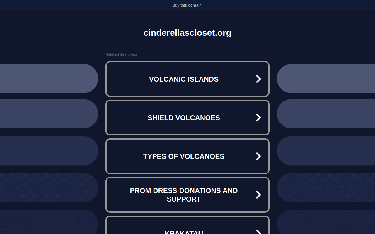 Cinderella's Closet website preview