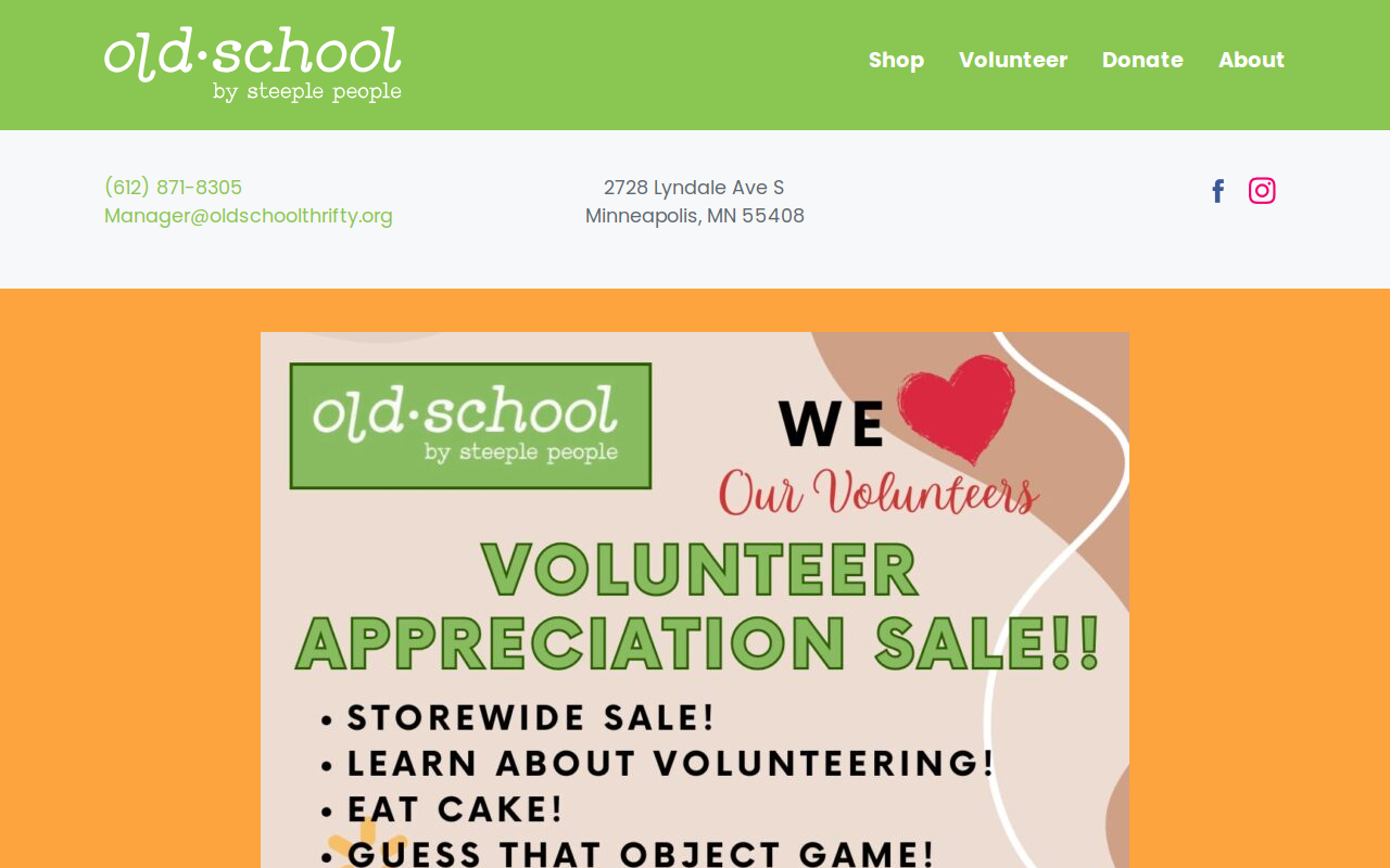Old School By Steeple People website preview