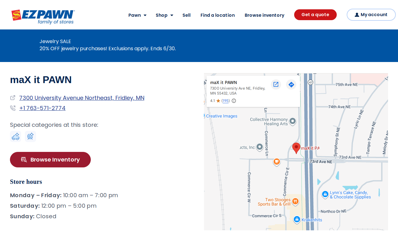 maX it PAWN website preview