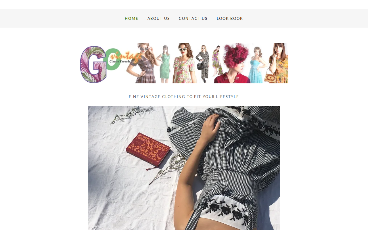 Go Vintage website preview