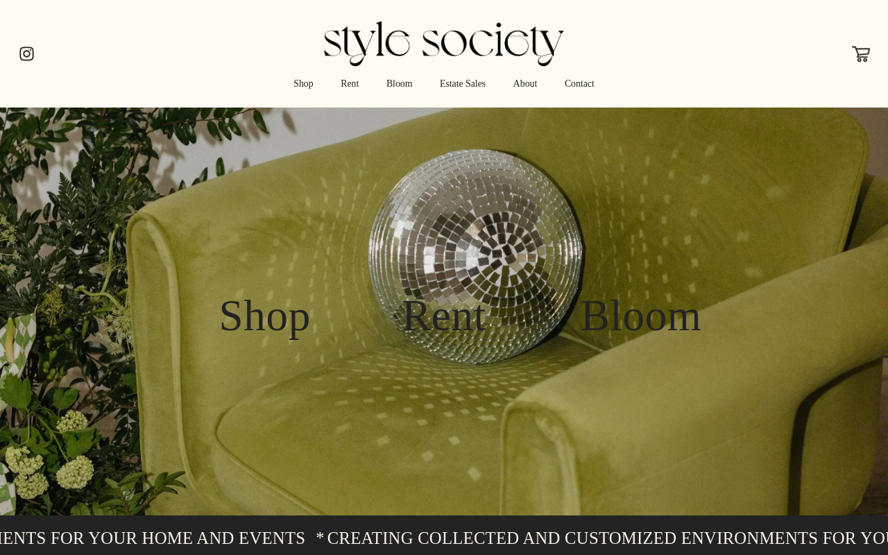 Style Society Vintage Shop website preview