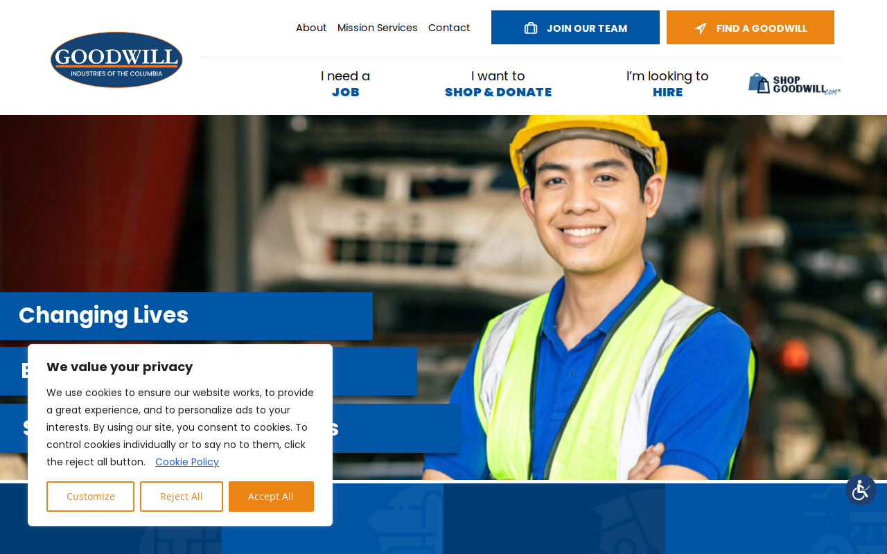 Goodwill website preview