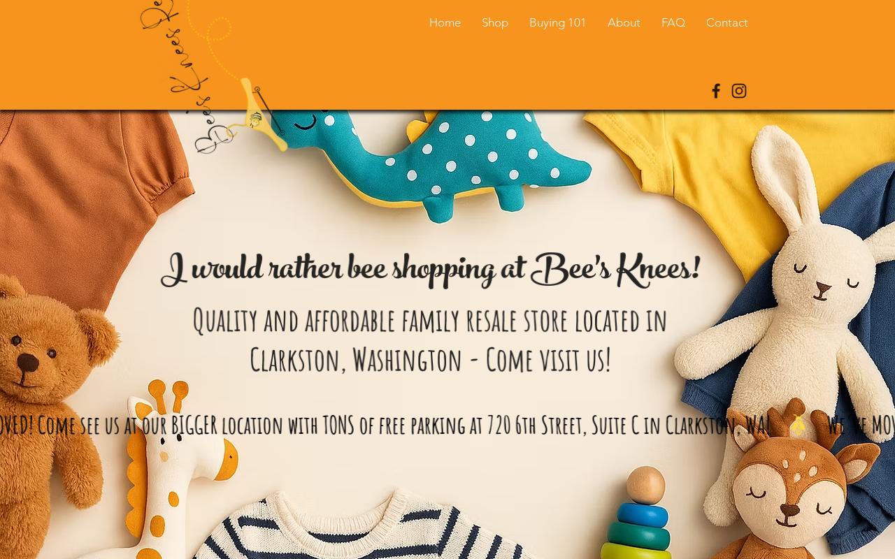 Bees Knees Resale website preview