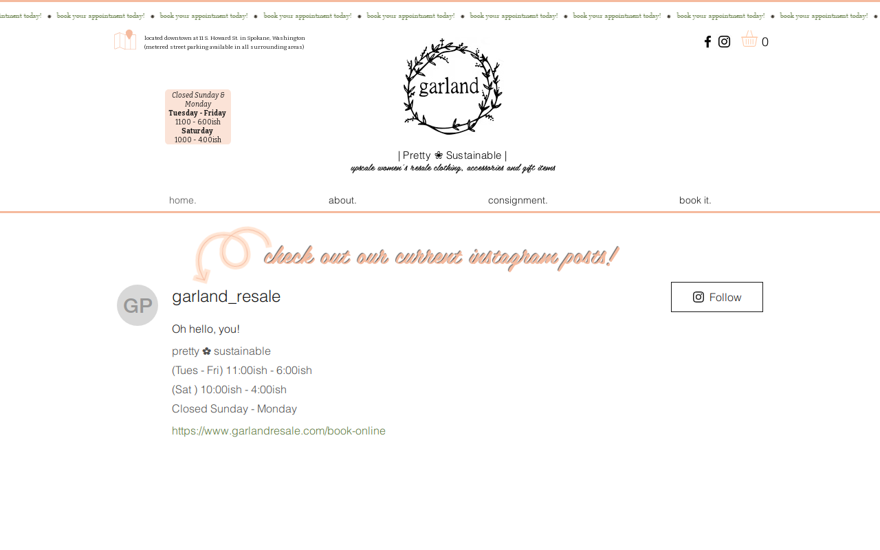 Garland Resale Boutique website preview