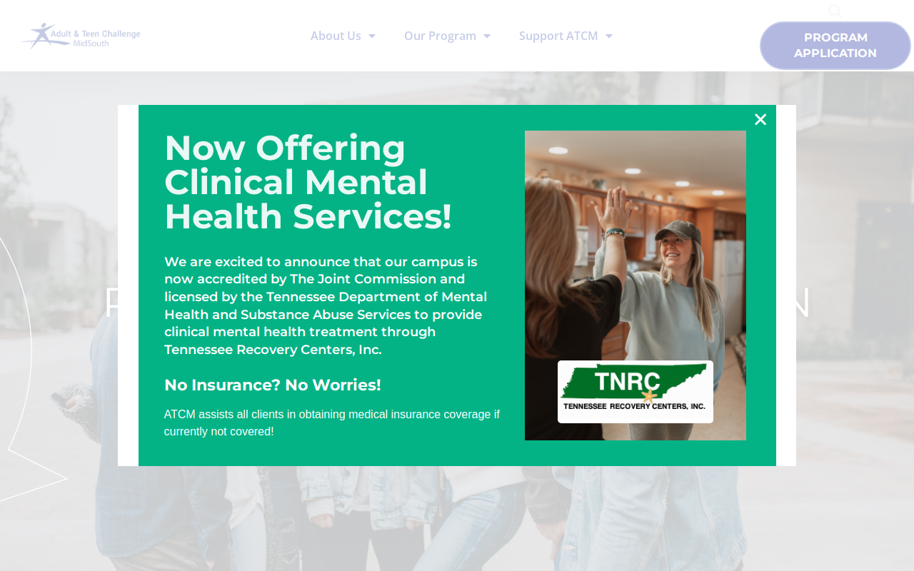 Teen Challenge website preview