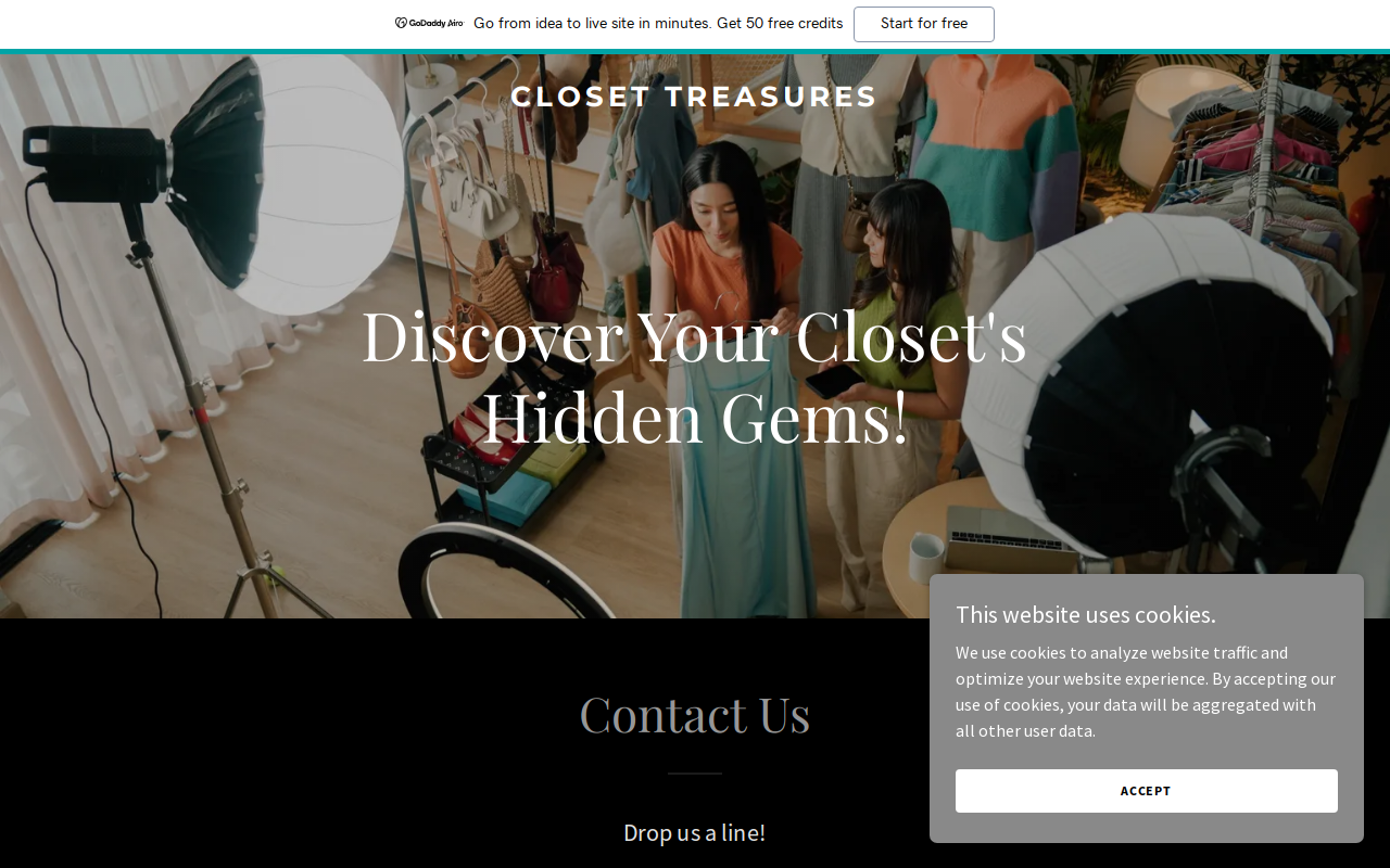 Closet Treasures website preview