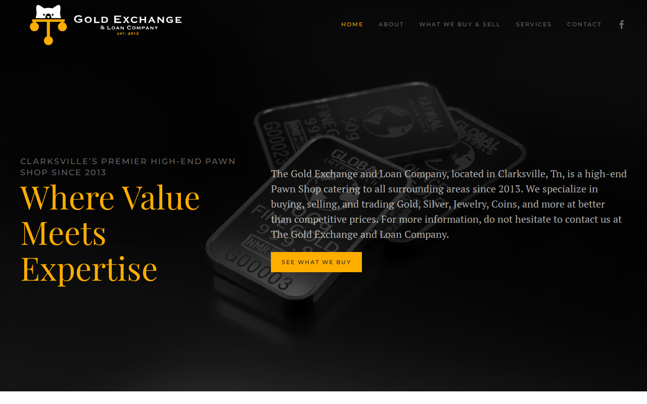 Gold Exchange And Loan Company website preview