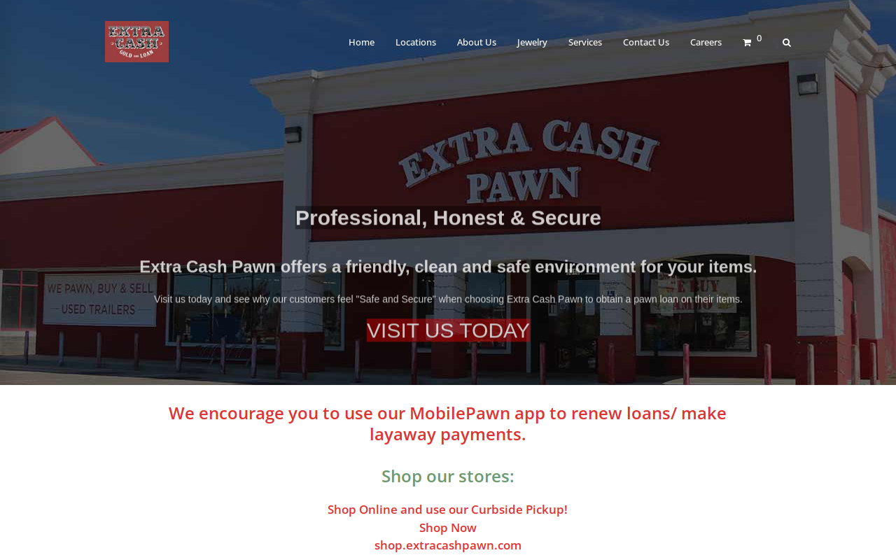 Extra Cash Pawn website preview