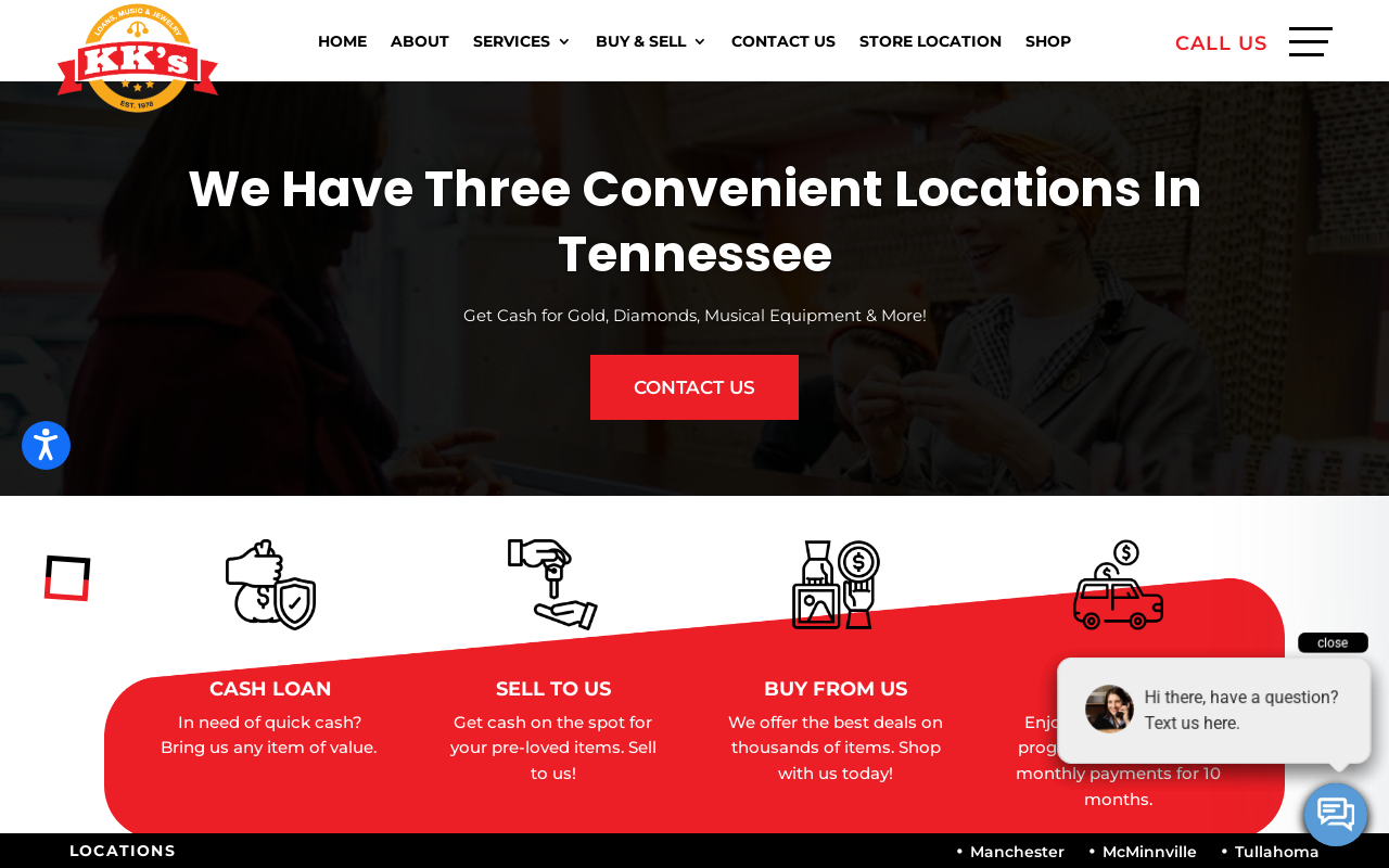 KK's Loans Music and Jewelry website preview