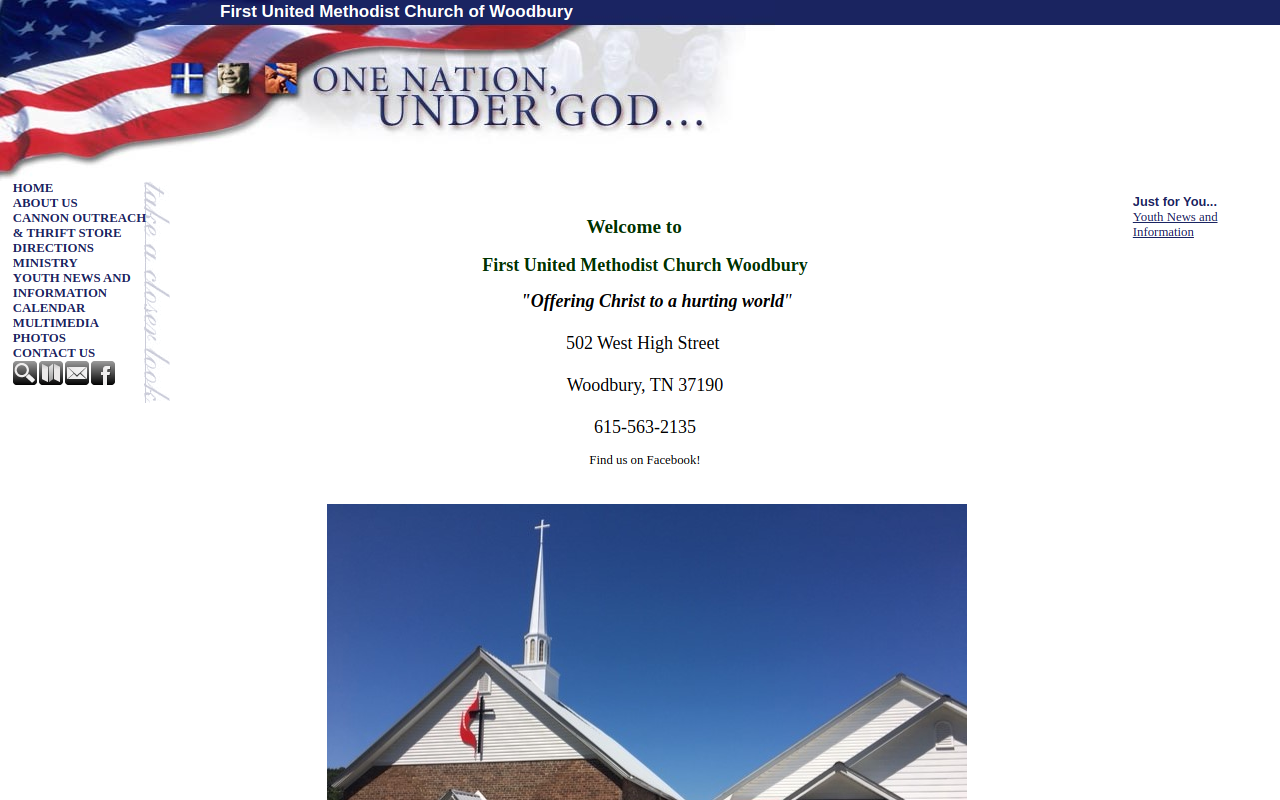 Cannon Outreach and Thrift Store website preview