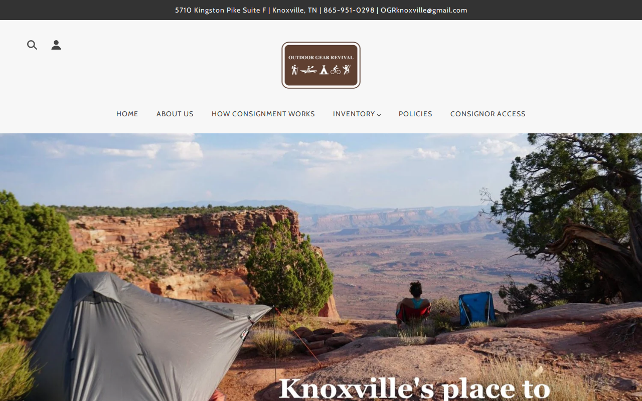 Outdoor Gear Revival website preview