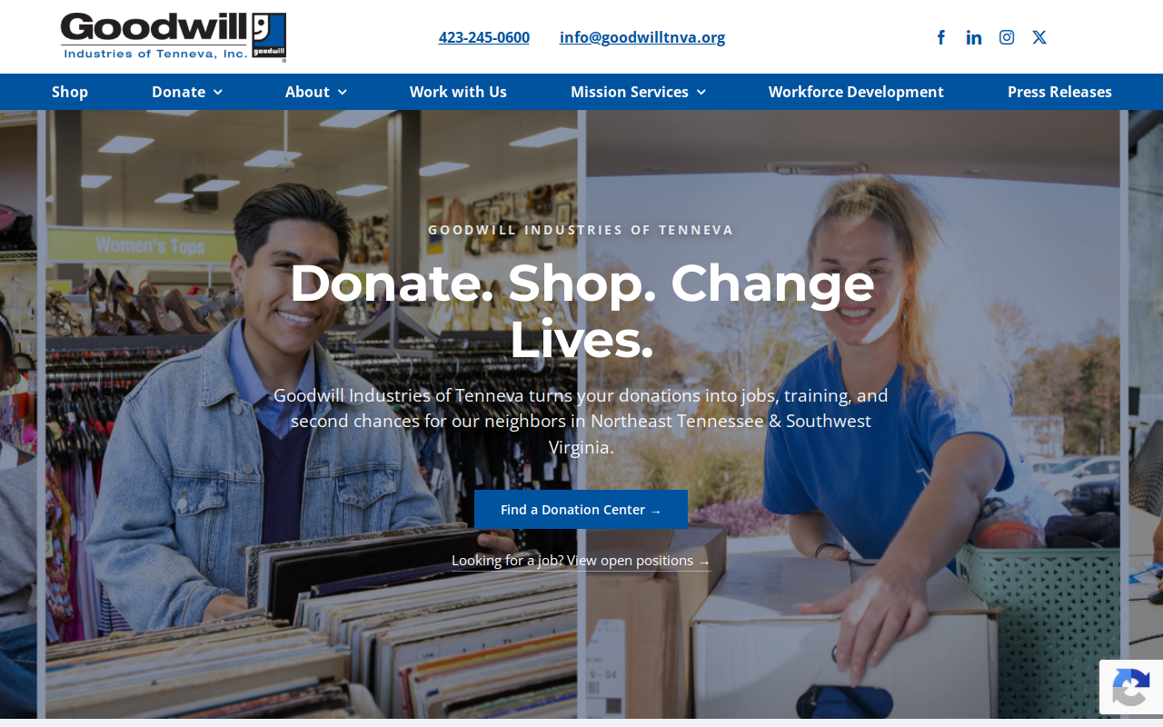 Goodwill website preview