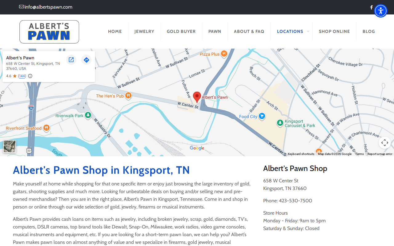 Albert's Pawn website preview