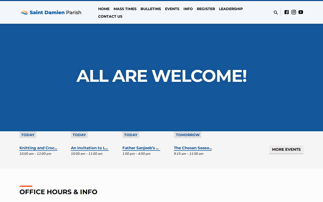 St. Damien Thrift Store website preview