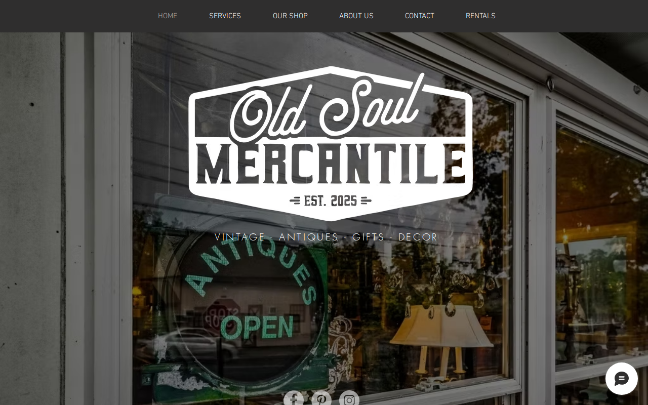 Old Soul Mercantile website preview