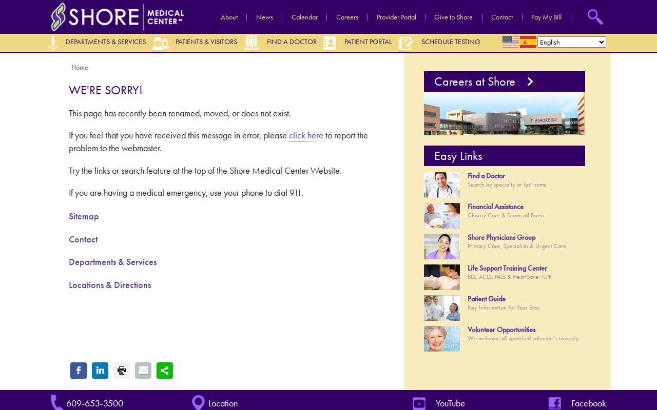 Shore Auxiliary Thrift Shops website preview
