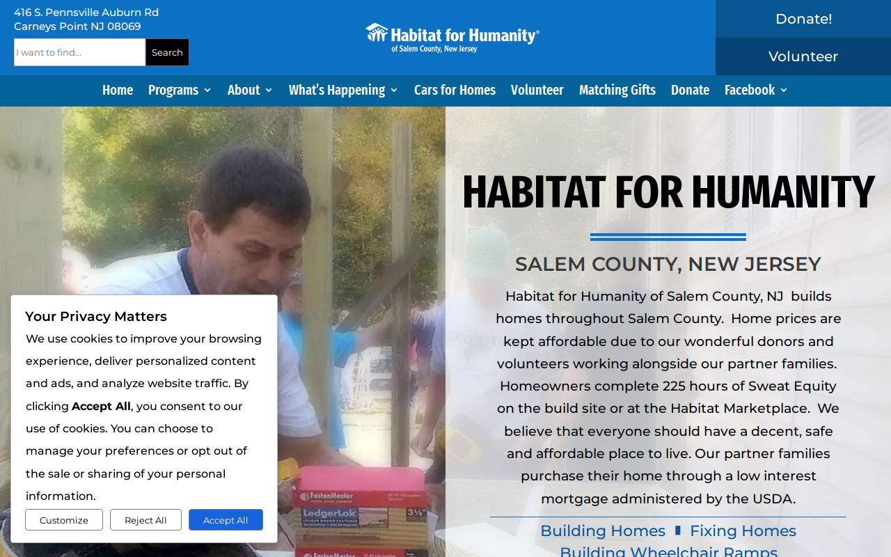 Habitat for Humanity ReStore website preview