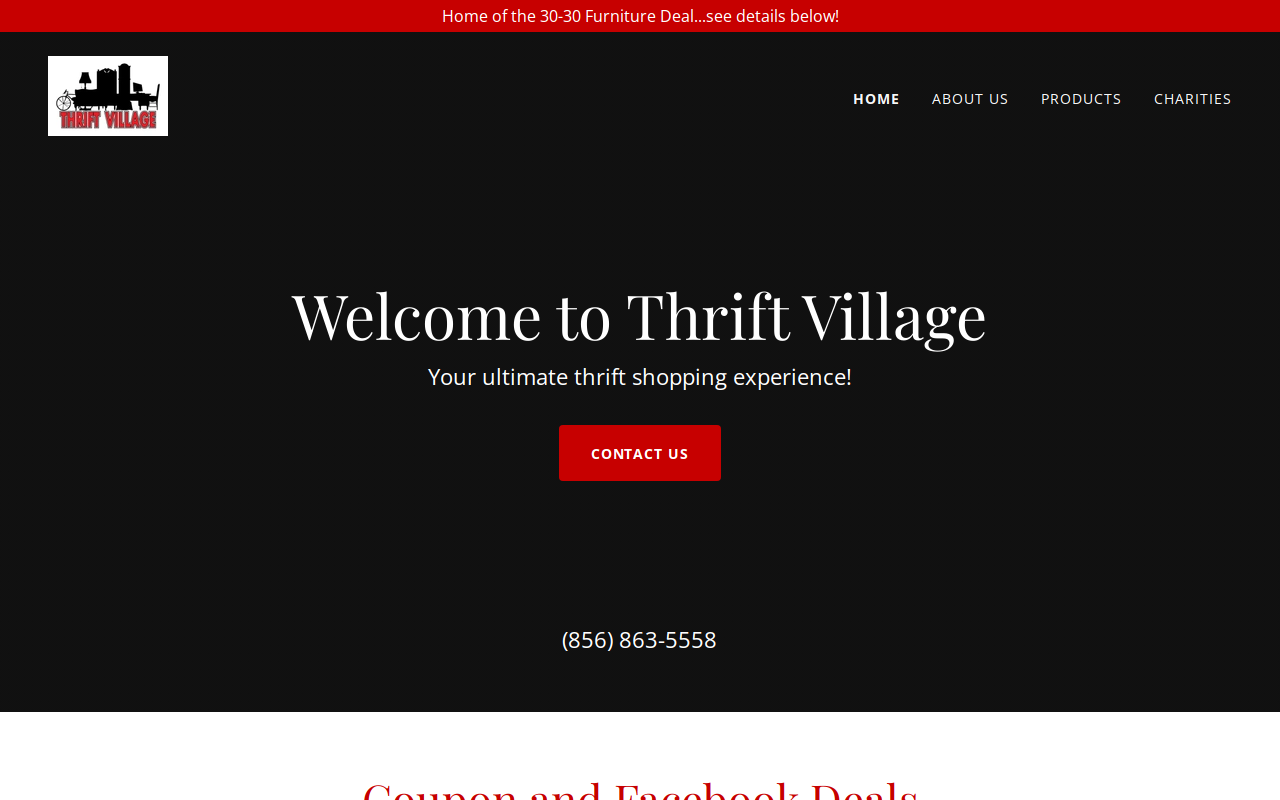 Thrift Village website preview