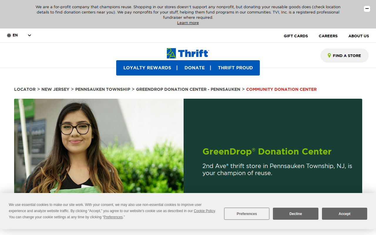 Savers website preview