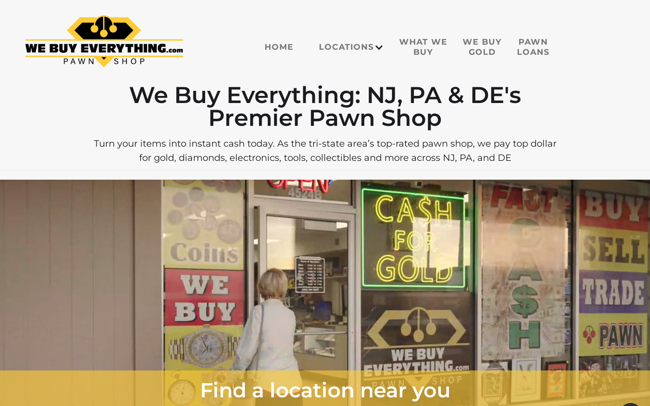 We Buy Everything Pawn Shop website preview